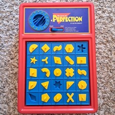 Perfection Board Game Classic Beat the Clock Shapes Works 1990 INCOMPLETE NO BOX