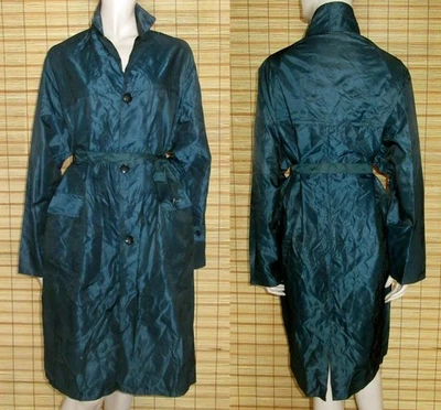 BLAUER REGENMANTEL - RAINCOAT - NYLON - VINTAGE - LILION - GR. M - L - Bild 1 von 2