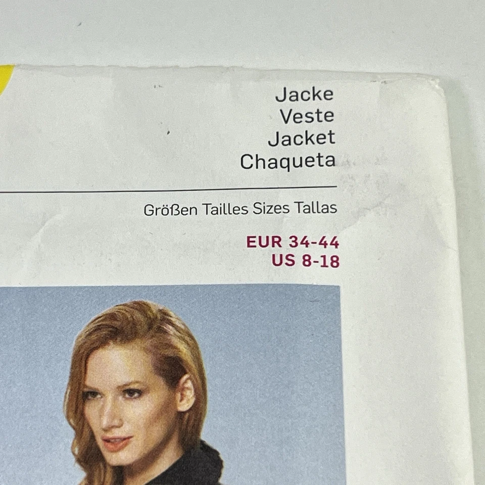 Burda Vintage Sewing Pattern 6847 Womens Coat Jacket Size 8-18 Uncut Y2K Fashion - Image 4 of 4