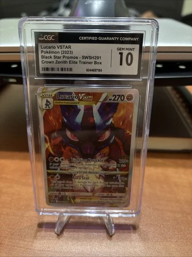 2023 POKEMON BLACK STAR PROMOS #SWSH291 LUCARIO VSTAR CGC 10 GEM MINT