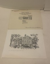 Vintage Thomas Edison Birthplace Print By Ernest Horvath 11”x14” Erie Co. Bank