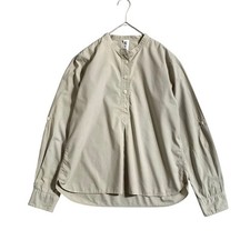 MARGARET HOWELL MHL. Cotton Band Collar Pullover Blouse Size 2 Made In Japan