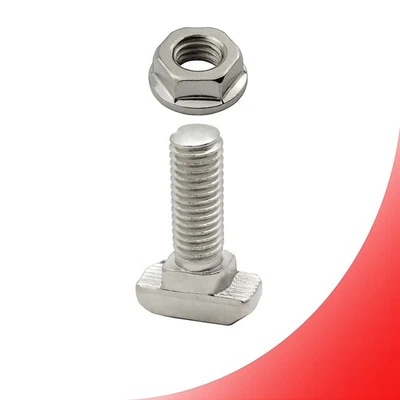 KOSMOSPROFIL Hammerschraube T-Schraube M8 25mm Nut 8 für Aluprofil 40-er