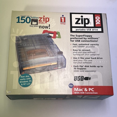 Iomega Zip 100 unità USB portatile solo unità PC MAC SPEDIZIONE VELOCE - Foto 2 di 16