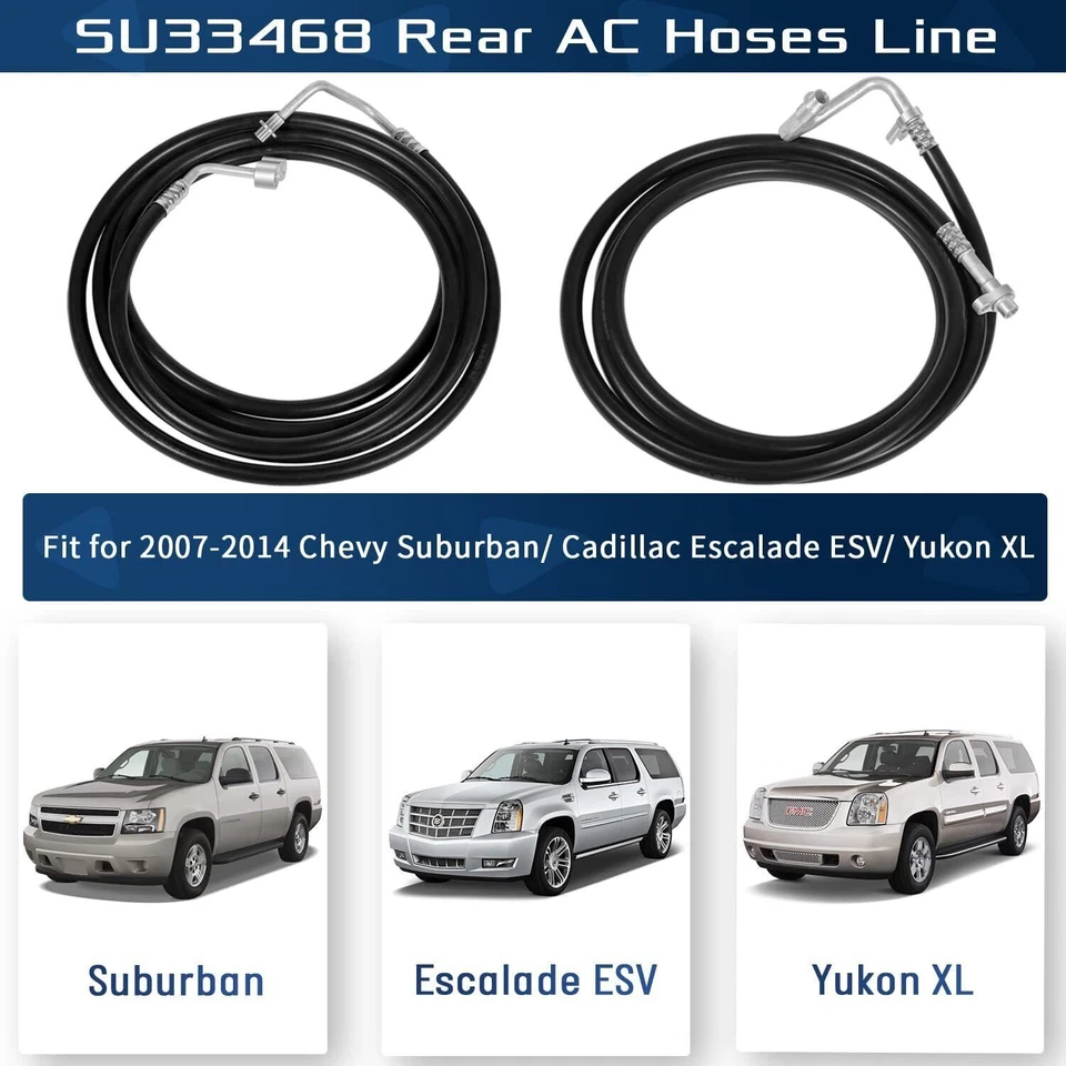 Juego de línea de aire acondicionado trasera SU33468 para 07-14 Chevy Suburban/Cadillac Escalade ESV/Yukon XL Foto 3 de 4