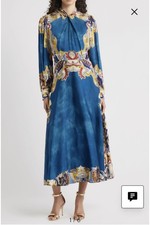 Elie Tahari The Raquel Long Sleeve Maxi Dress In Eclipse Paisley Print 8 $545