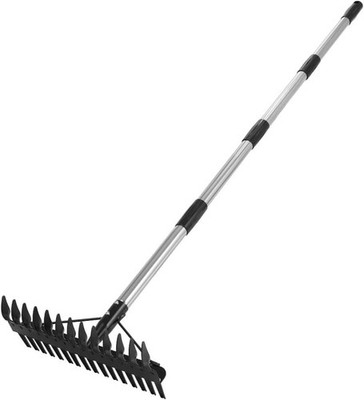 Thatch Rake - 63 Inch Dethatcher Rake with Upgraded Dual-Action Tines,
