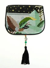 LEAVES Evening Purse "B"  *FLAP ONLY* handpainted Needlepoint Canvas by Sophia 