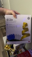 2 Pack GE Color Choice 50 LED C9 Dual Color Christmas Lights Blue White Green Wi