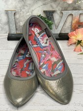 Skechers Women's Cleo Dazzles Ballet Flat Charcoal Size 5 Memory Foam Air Cooled