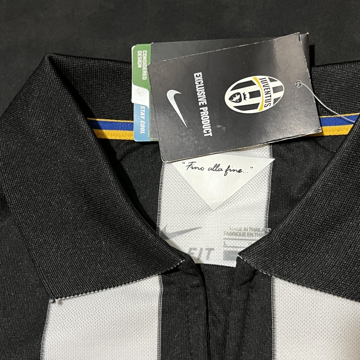 Juventus Nike Soccer Jersey Player Apolinario Mens Large Dri-FIT