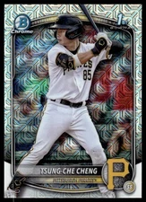 Tsung-Che Cheng 2025 Bowman Chrome Mega Box Mojo Refractor Rookie 1st Card RC