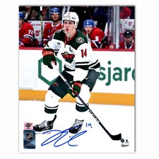 Joel Eriksson Ek Autographed Minnesota Wild Away 8x10 Photo