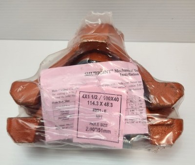 '' ON SALE DAY '' 4'' X 1-1/2'' THREADED MECHANICAL TEE-( ONLY SALE BOX OF 5- PCS )