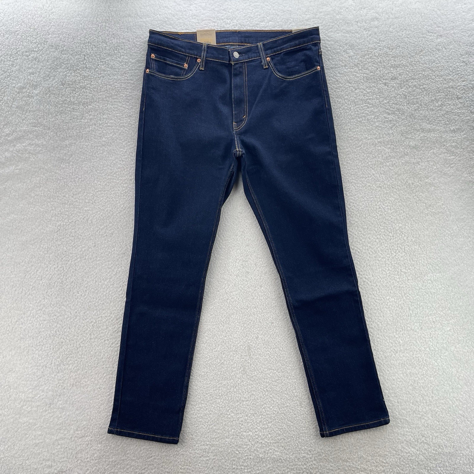 Levis 511 Jeans Mens 34x32 Blue Slim Fit Dark Wash Stretch Denim Preppy NEW