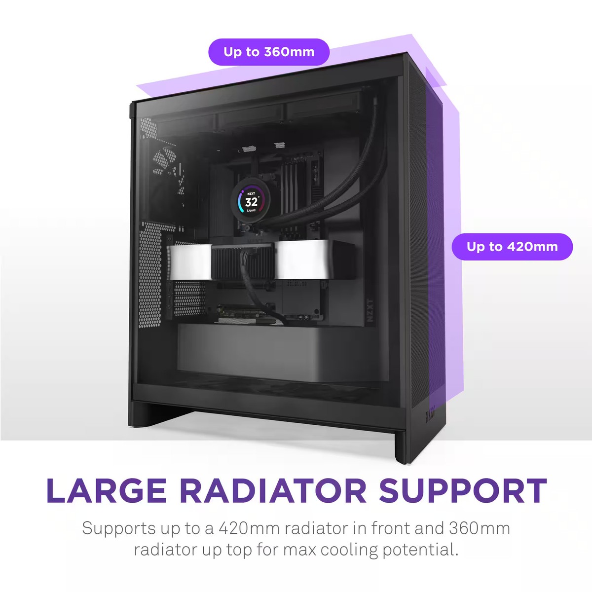 NZXT - H7 Flow 2024 Mid-Tower ATX PC Case - Black | eBay