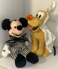 Disney Store Nightmare Before Christmas Bean Bag Mickey Jack  Pluto Zero Plush