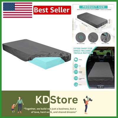 Twin XL Memory Foam Mattress Topper Cover 80x39 Dark Gray Microfiber