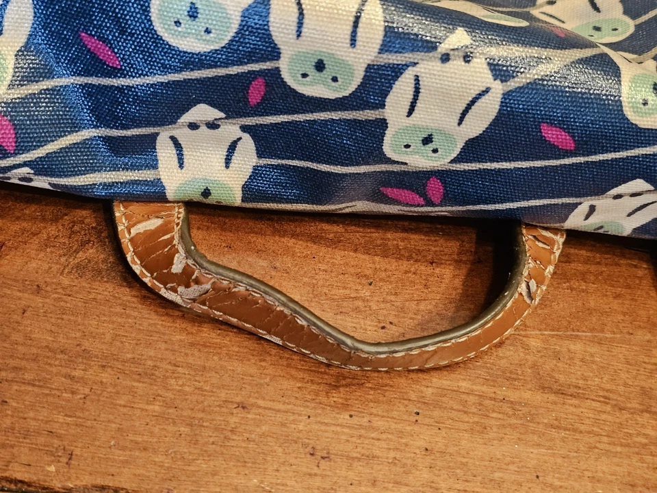 Lienzo recubierto con estampado de búho FOSSIL Y2k azul rosa  Foto 3 de 4