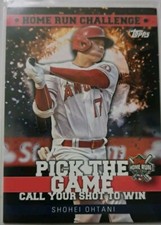 2022 Topps Series 1 Shohei Ohtani Used  Pick The Game Home Run Challenge Angels
