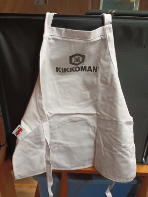 KIKKOMAN by Day Star Apparel White Black Letters New Apron  Brand New