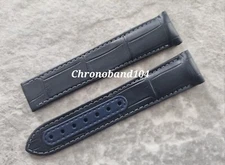 Genuine OEM Omega Speedmaster Blue Side of The Moon 21/18mm Blue Leather Strap 