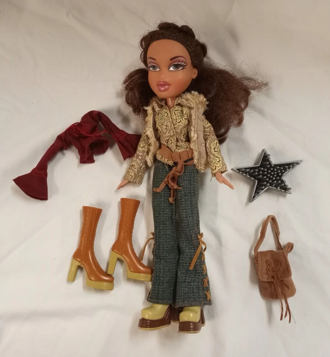 MGA Bratz Yasmin Style It Doll Hippie Chic Outfits Bag Brush