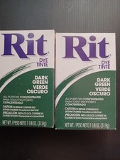 2 Packs Rit Dye Dark Green  All Purpose Concentrated Fabric Dye Powder, 1 1/8 oz