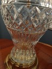 Vintage 1980's Brass and Crystal Table Lamp — photo 7