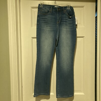Sofia Jeans by Sofia Vergara Womens Size 2 Blue Mayra High Rise Crop Flare