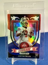 2021 Justin Fields PRIZM DRAFT PICKS RED WHITE & BLUE CRUSADE* Bears*