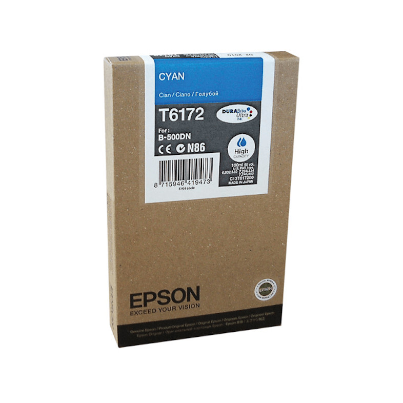 Cartouche Epson T6172 cyan idéale pour les grands volumes d'impression au bureau