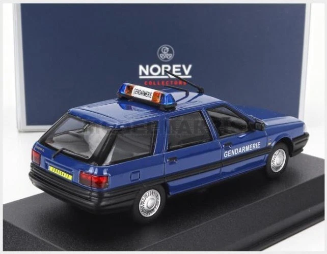 NOREV 512138 RENAULT - R21 NEVADA SW STATION WAGON GENDARMERIE 1994 - BLUE - 1/4 - Immagine 2 di 2