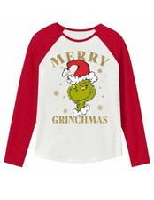 Girls The Grinch Merry Grinchmas Holiday Graphic Tee 4-12 NEW