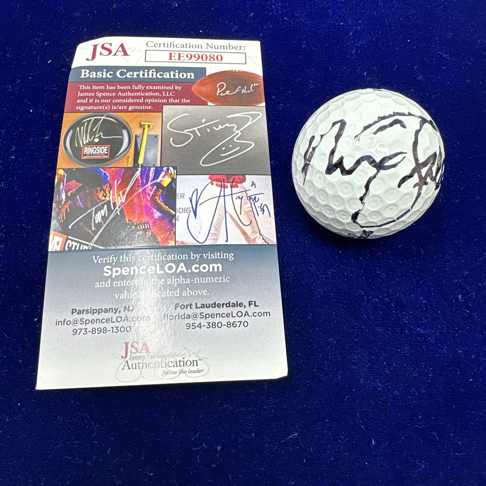 Nick Faldo Autographed Signed GOLF BALL RARE JSA EE99080 MASTERS CHAMP 