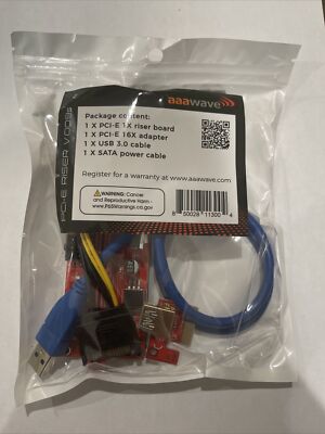 AAAwave PCI-E Riser VER 009S, PCI-E Cable, Multiplier Hub Adapter for GPU Mining