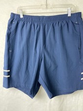 Crivit Men's Swim Trunks Shorts elastic waist Blue with pockets size L