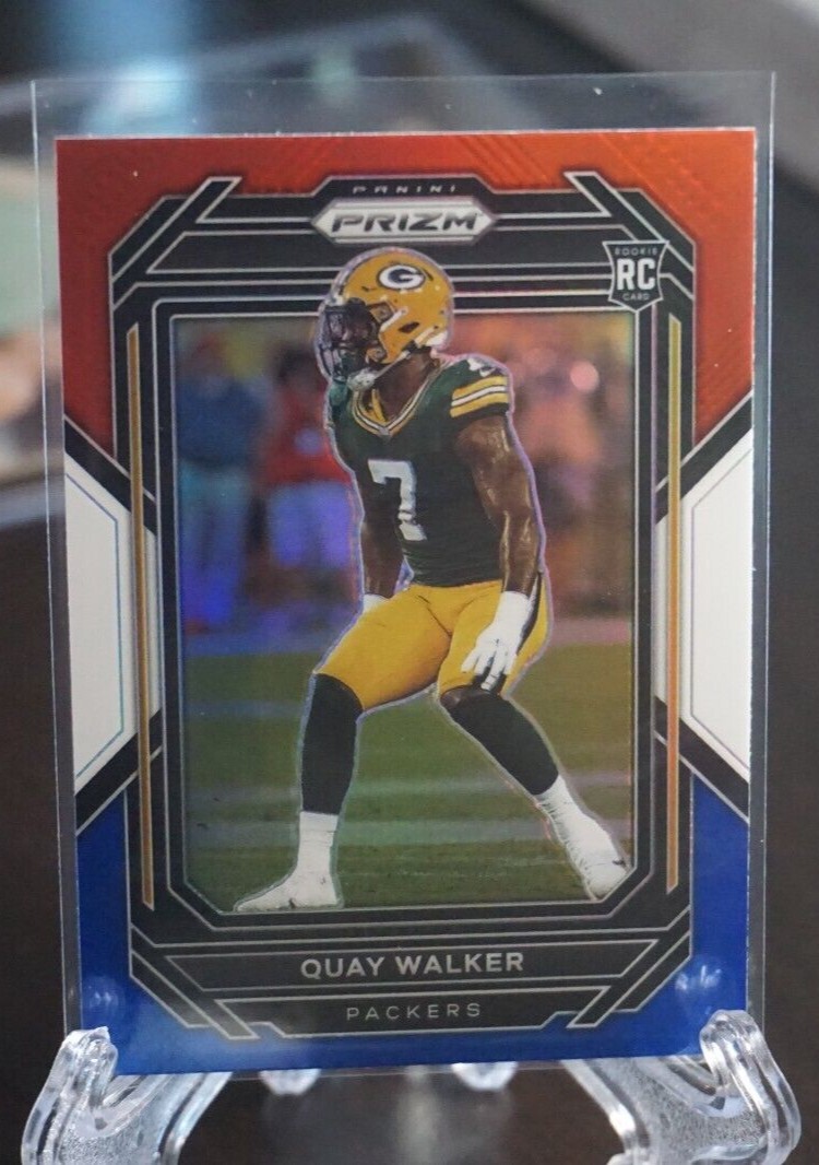 Quay Walker 2022 Prizm Red White Blue Rookie Card Packers #373