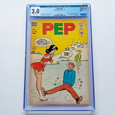 PEP #168 CGC 3.0 Good Girl Art Archie 1964 Veronica Sexy Skating Outfit Decarlo