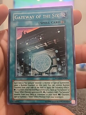 Yugioh Gateway Of The Six SOVR-EN089 Super Rare LP Card