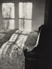 1929 Original Roger Parry Crochet Quilt Bedroom Still Life Shadows Photo Gravure