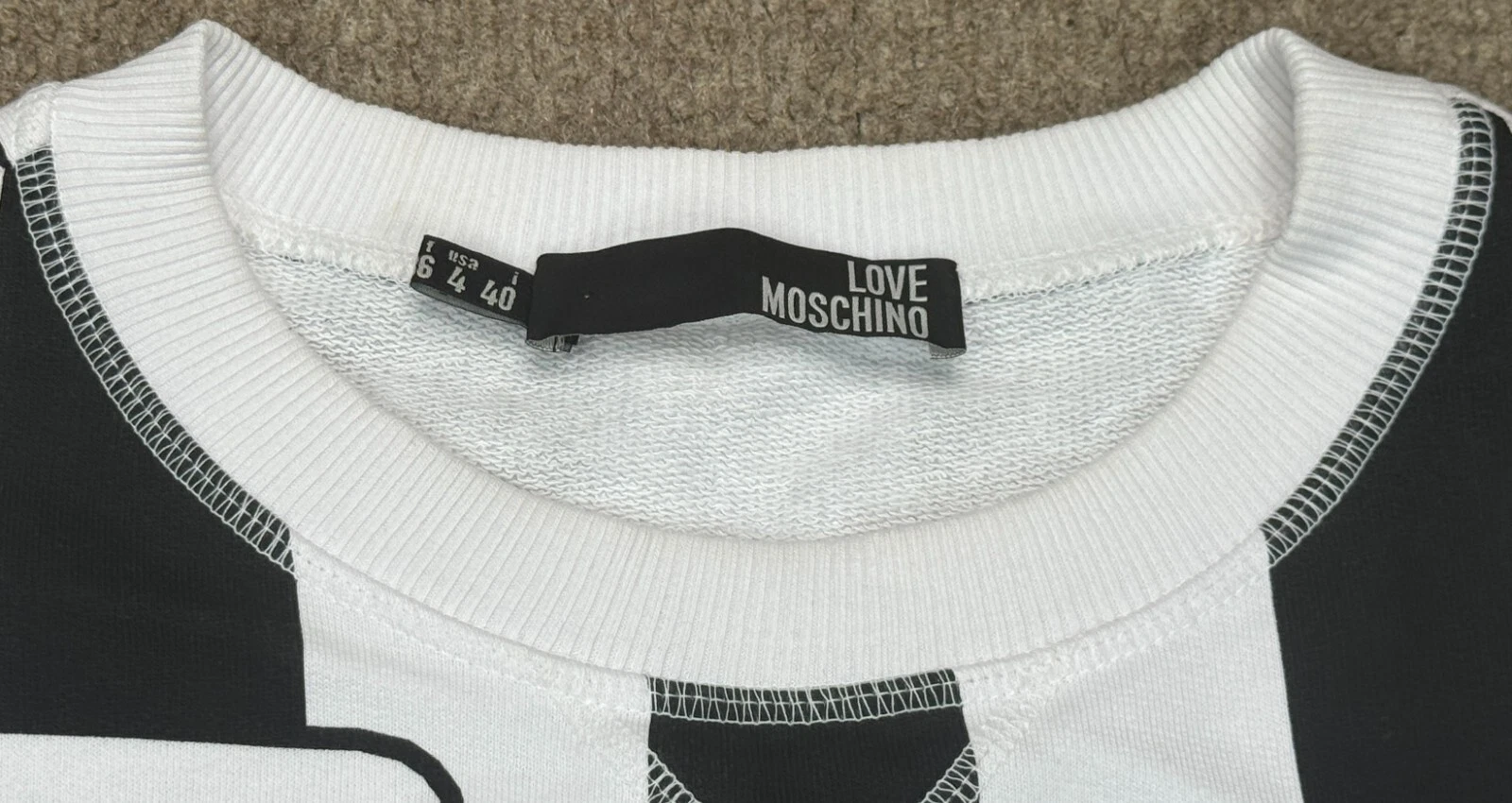 Love Moschino abito donna Love manica lunga girocollo taglia 4