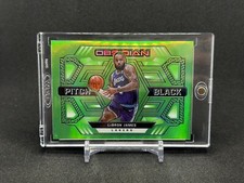 LeBron James 2021-22 Panini Obsidian Pitch Black Green Flood SP Lakers