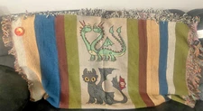 Universal Epic How to Train Dragon Toothless Primative Woven Throw Blanket RARE