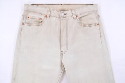 Levis 501 Vintage Made in USA Ivory-Beige Denim Jeans Mens sz W34