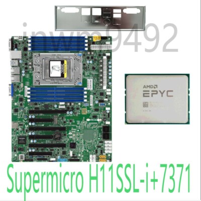 AMD EPYC  Supermicro H11SSL-i + 7371 16cores 32threads 3.1 GHz motherboard+ CPU