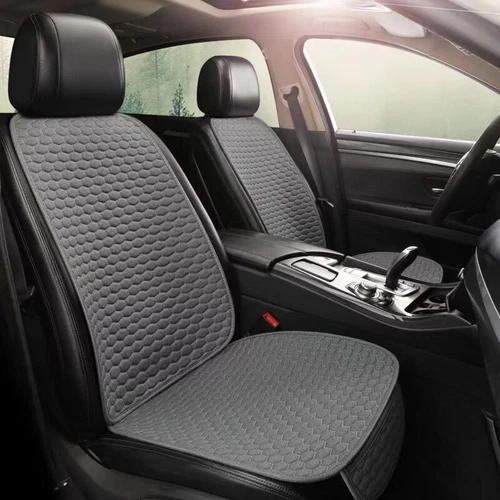 Linen Front Rear Car Seat Cover Protector Seat Back Cushion Pad Mat Fr Truck SUV - Bild 5 von 24