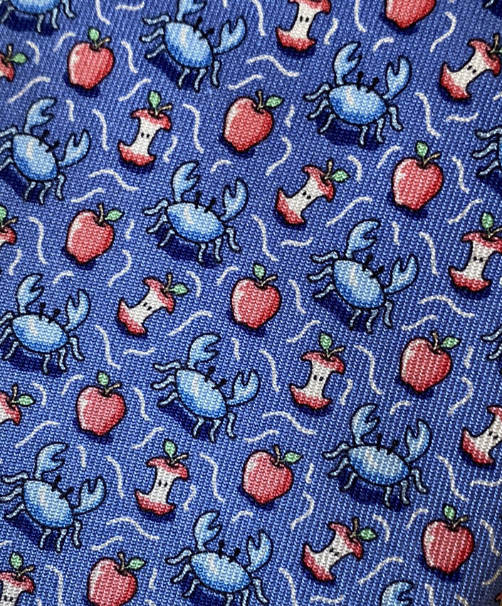 Vineyard Vines Martha’s Crab Apples 100 Silk Tie Blu… Gem