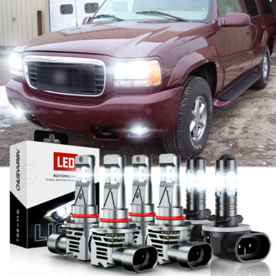 For Cadillac Escalade 1999-2000 Kit LED High/Low Headlights + Fog Lights