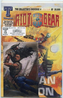 Riot Gear #1 Signed Collector's Edition, Triumphant, 1993 - GB788